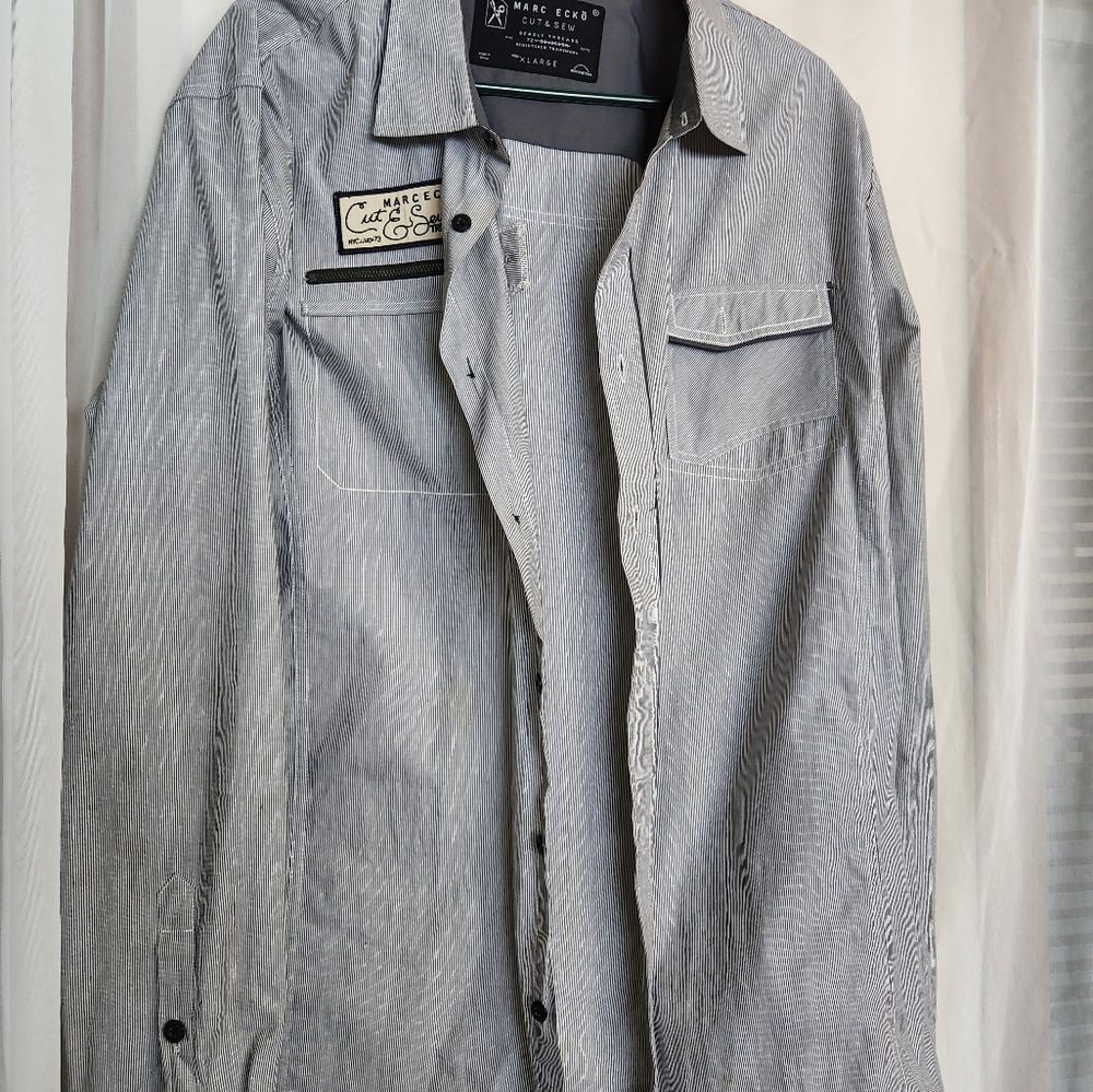 Marc Ecko Cut Sew Long Sleeve Button Up Shirt Mens XL  Shirt